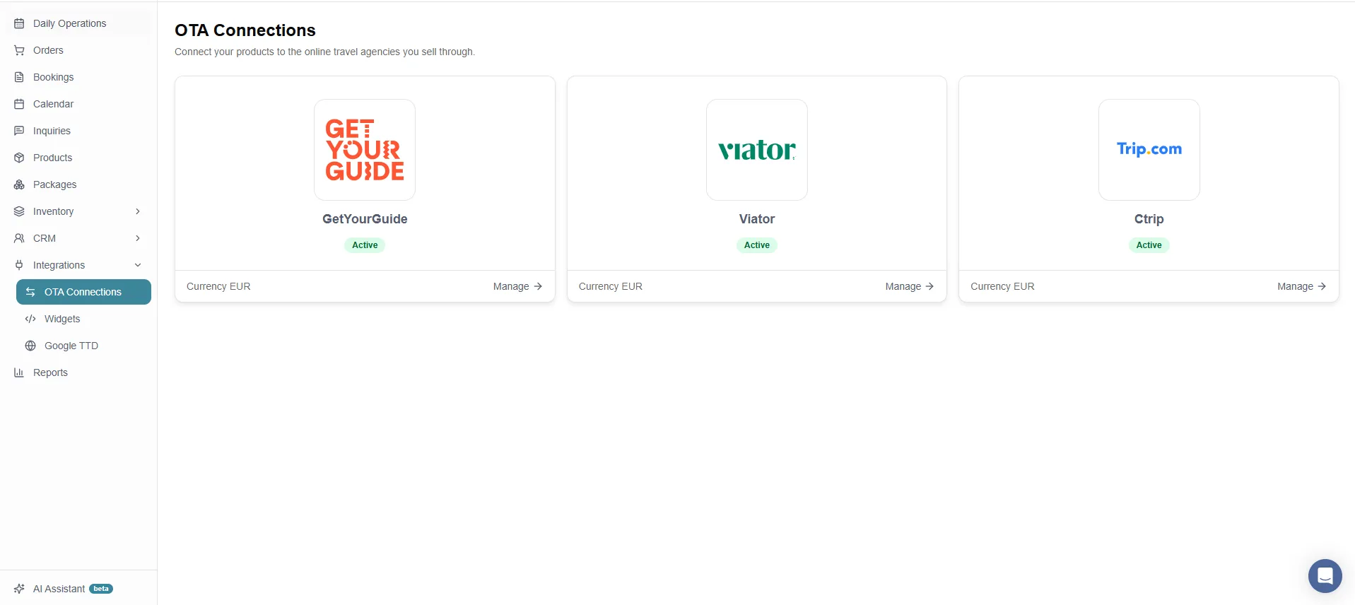 Channel Manager screenshot