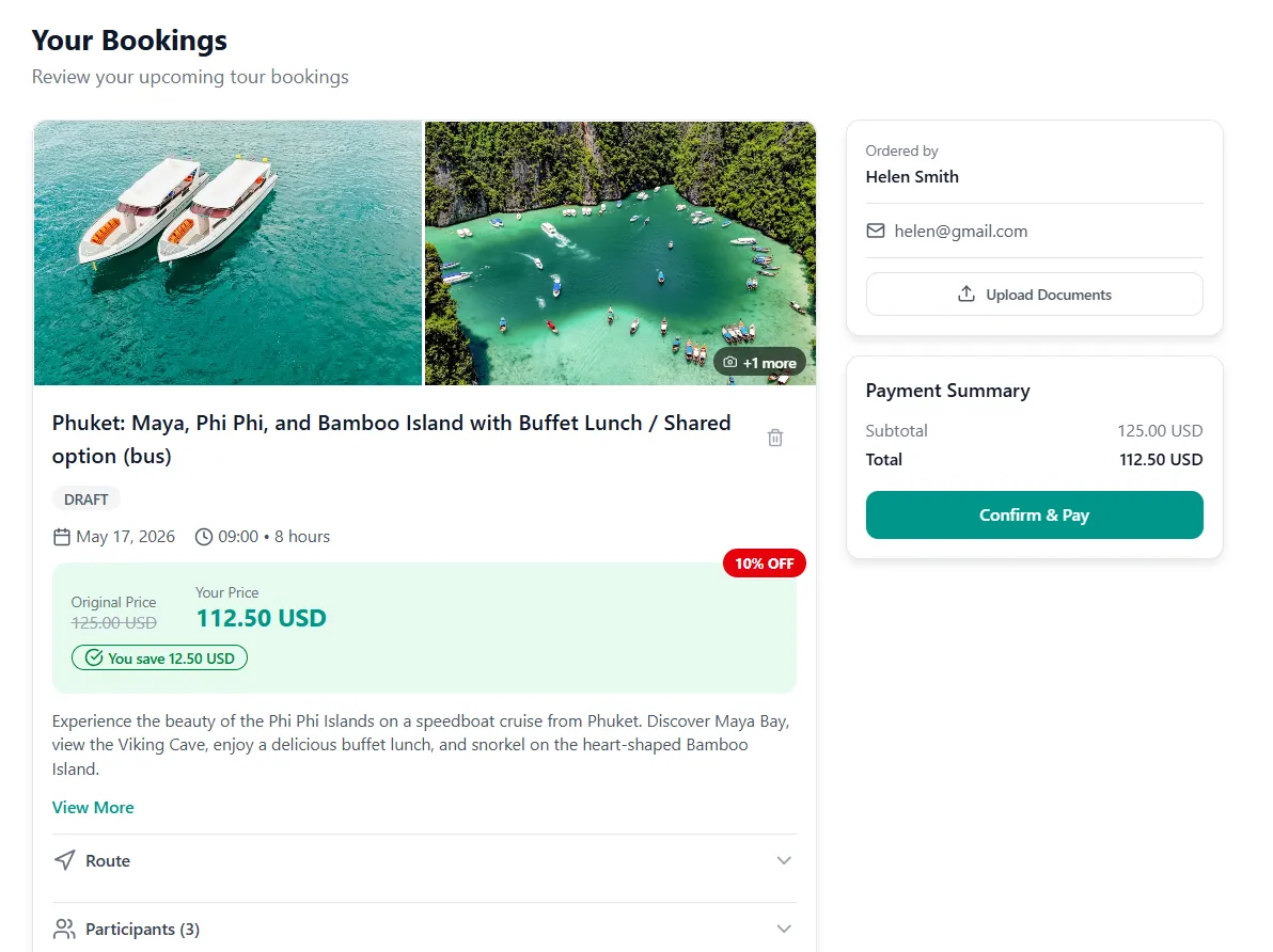 Trip Proposal Builder screenshot
